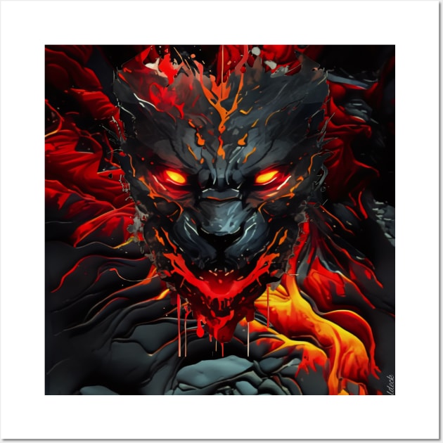 Lava Panther Wall Art by Wayne's Business Art